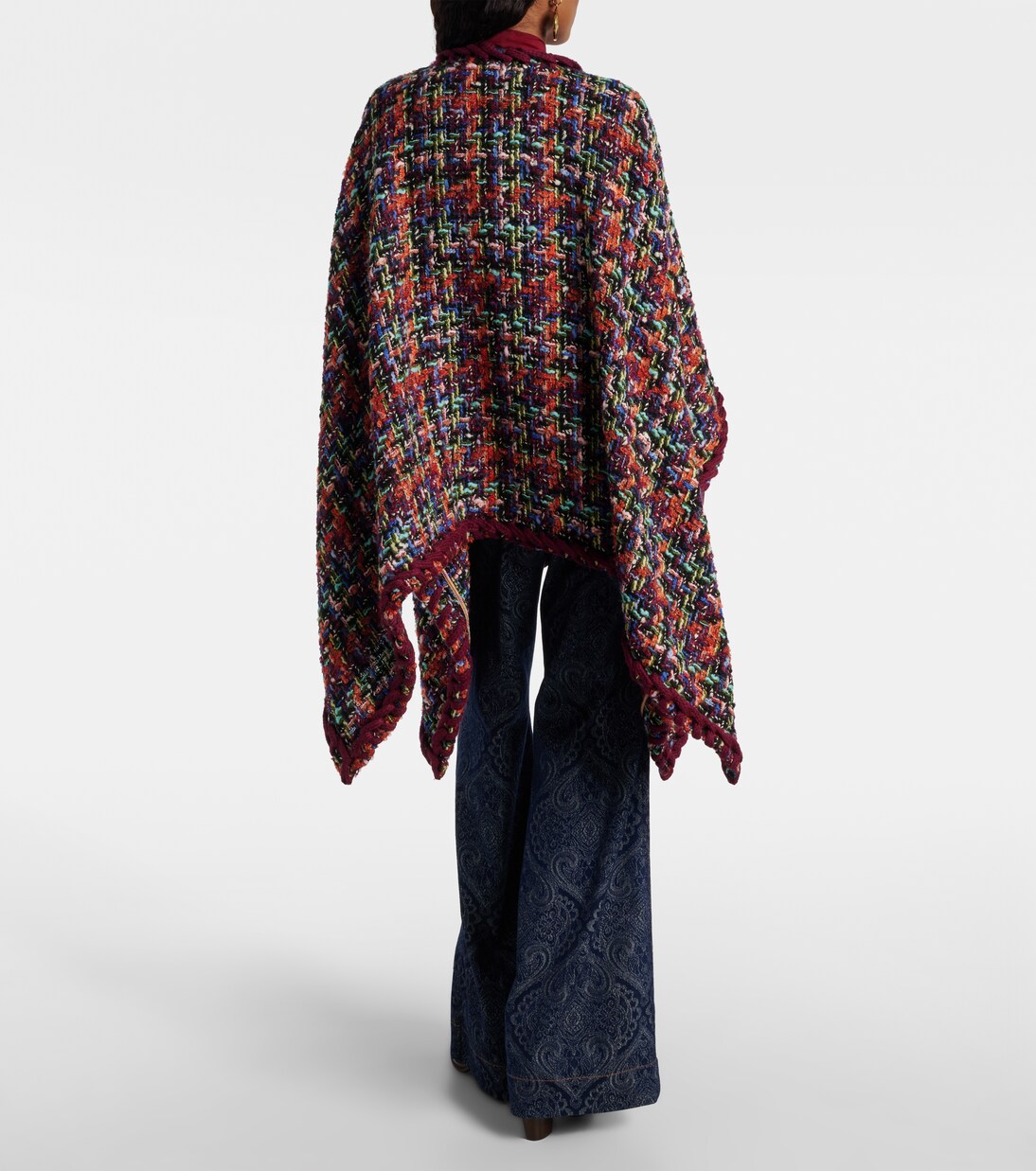 Wool, mohair, and cotton-blend cape | Etro