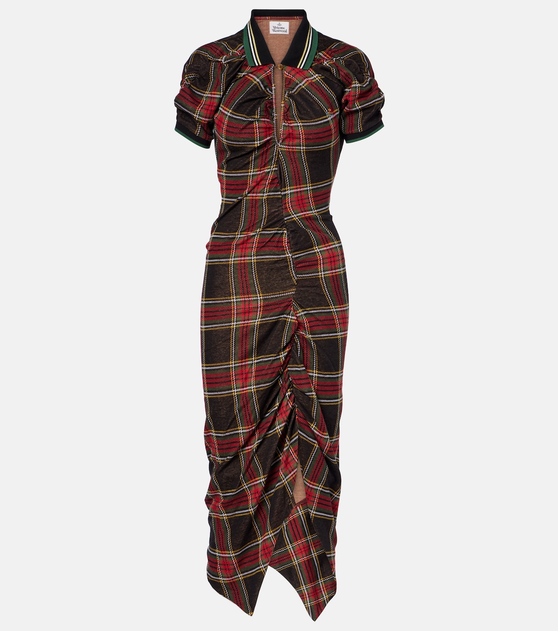 Pulling tartan cotton midi dress | Vivienne Westwood