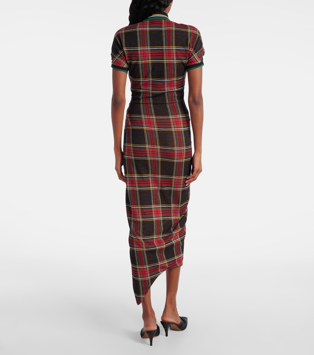 Pulling tartan cotton midi dress | Vivienne Westwood