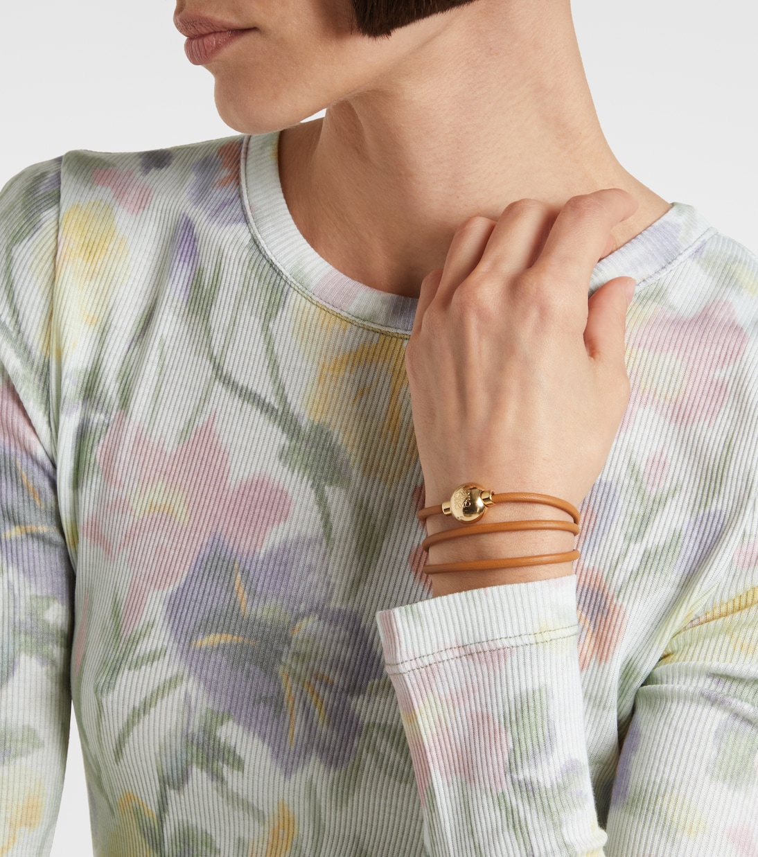 Anagram embellished leather bracelet | Loewe