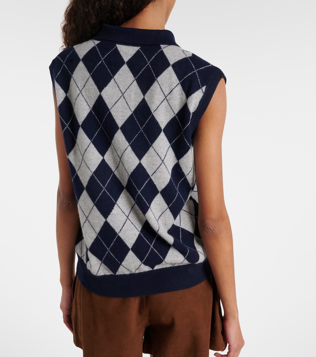 Riana argyle cashmere sweater vest | Lisa Yang