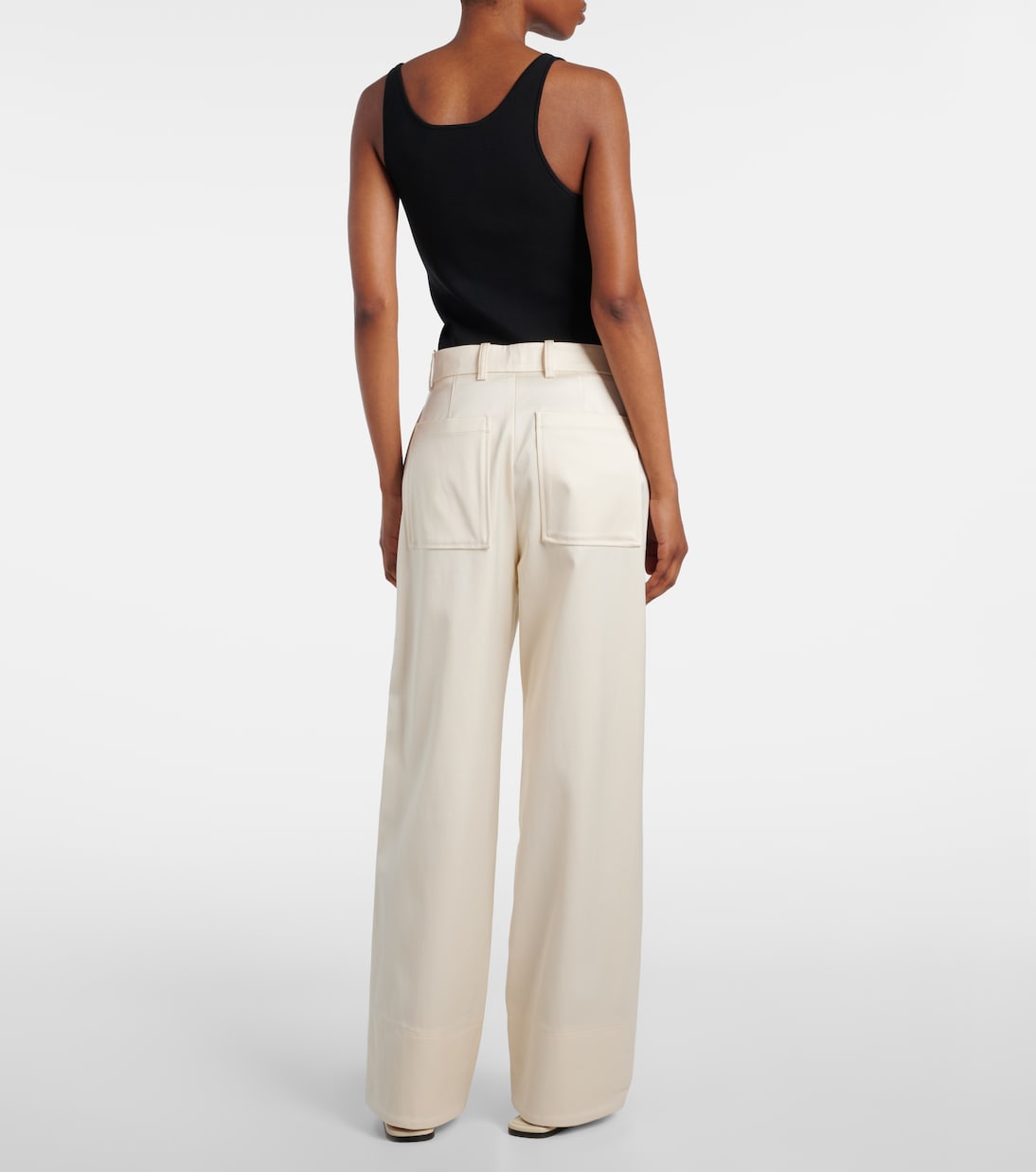 High-rise chintz wide-leg pants | Toteme