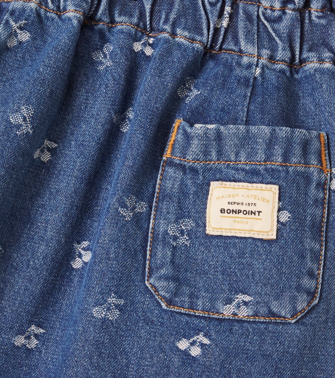 Falda de denim estampada | Bonpoint