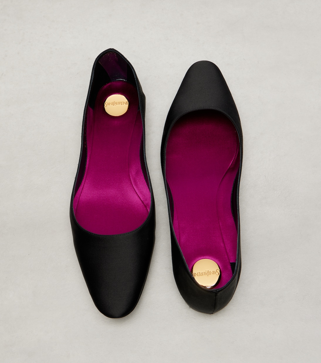 Lou satin crêpe ballet flats | Saint Laurent