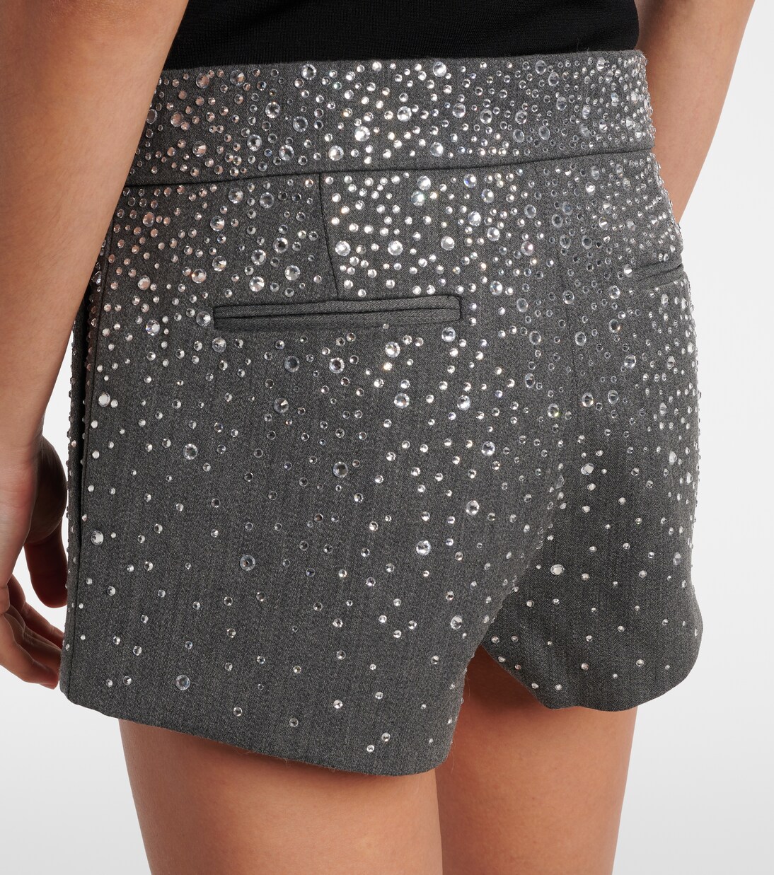 Low-rise crystal-embellished micro shorts | Alex Perry