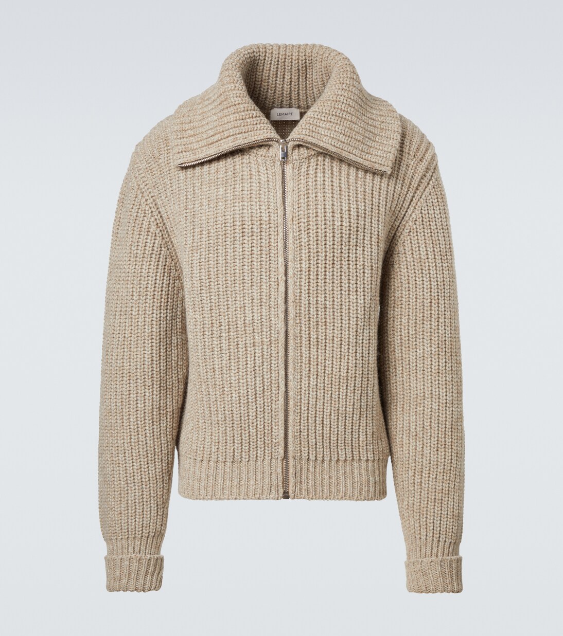 Alpaca and yak wool zip-up cardigan | Lemaire