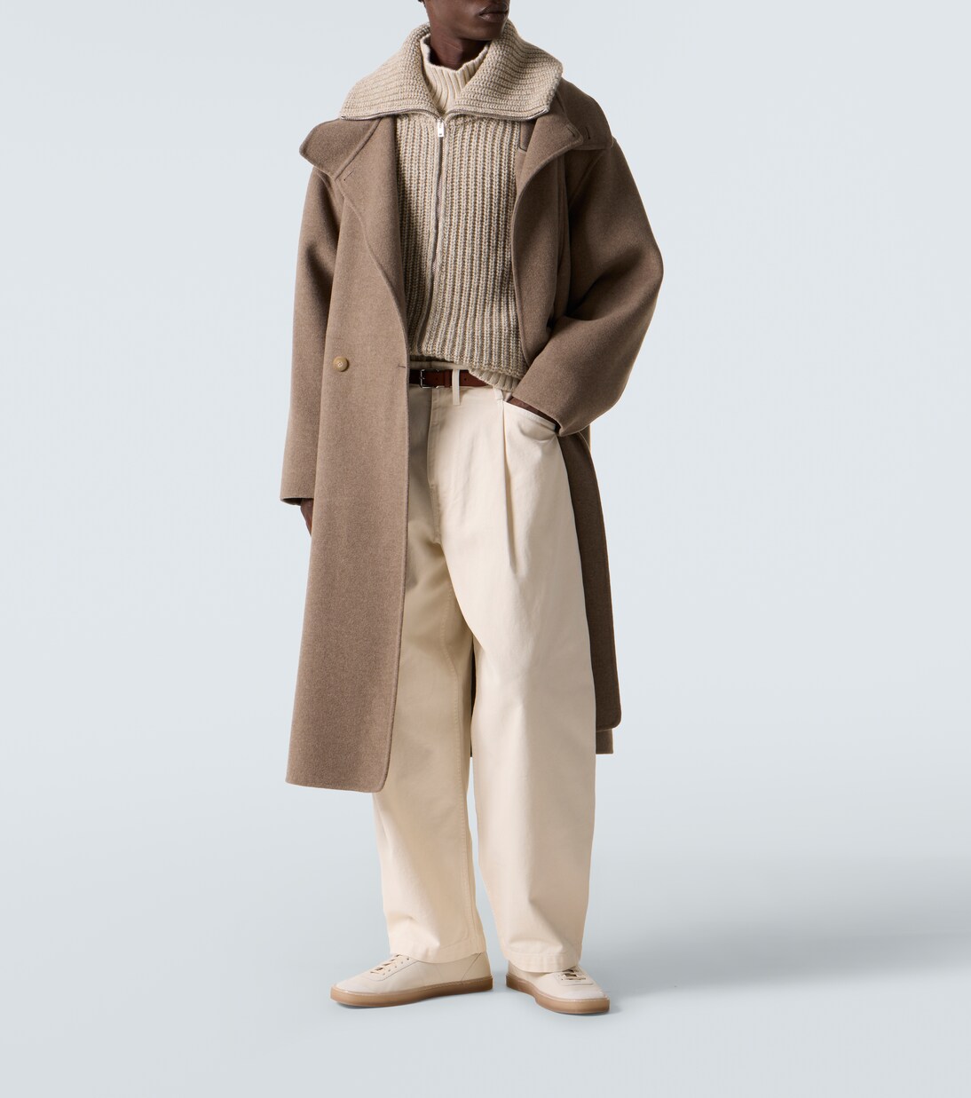 Alpaca and yak wool zip-up cardigan | Lemaire
