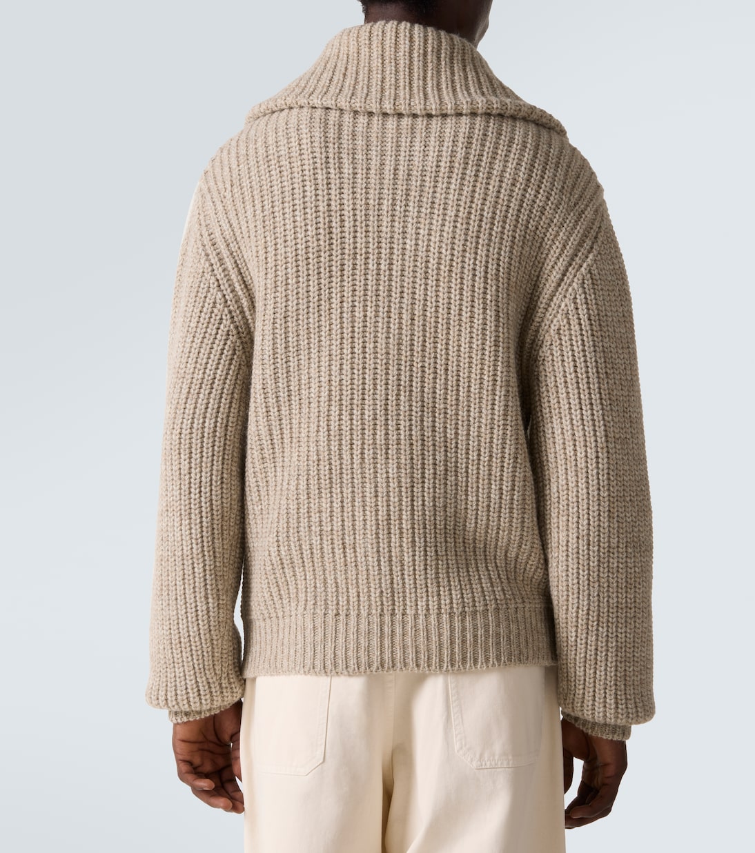 Alpaca and yak wool zip-up cardigan | Lemaire