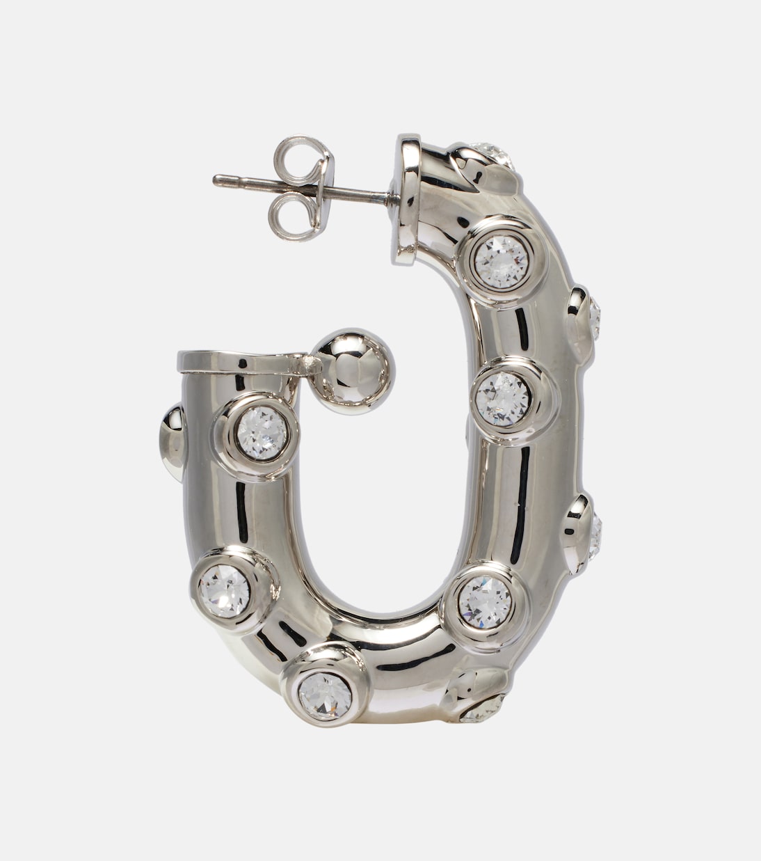 Crystal-embellished hoop earrings | Rabanne