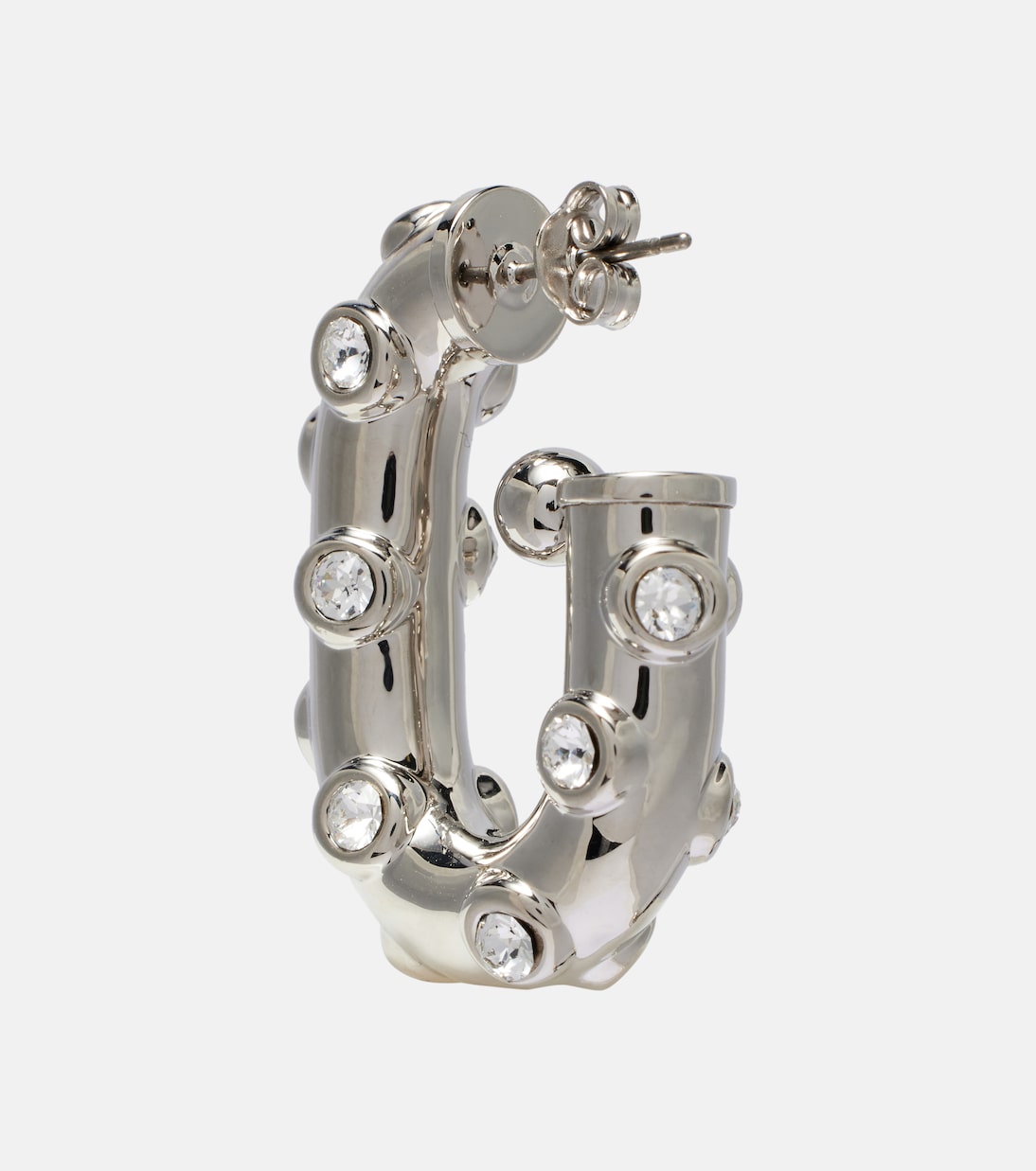 Crystal-embellished hoop earrings | Rabanne