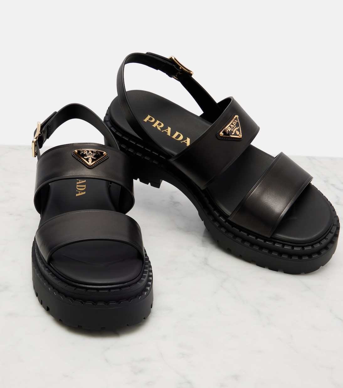 Sandalen aus Leder | Prada