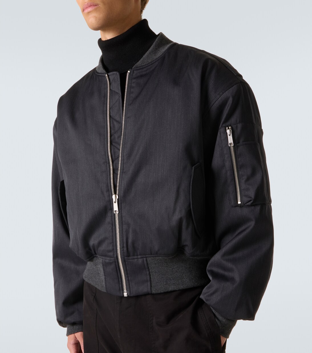 Chaqueta bomber cropped | Entire Studios
