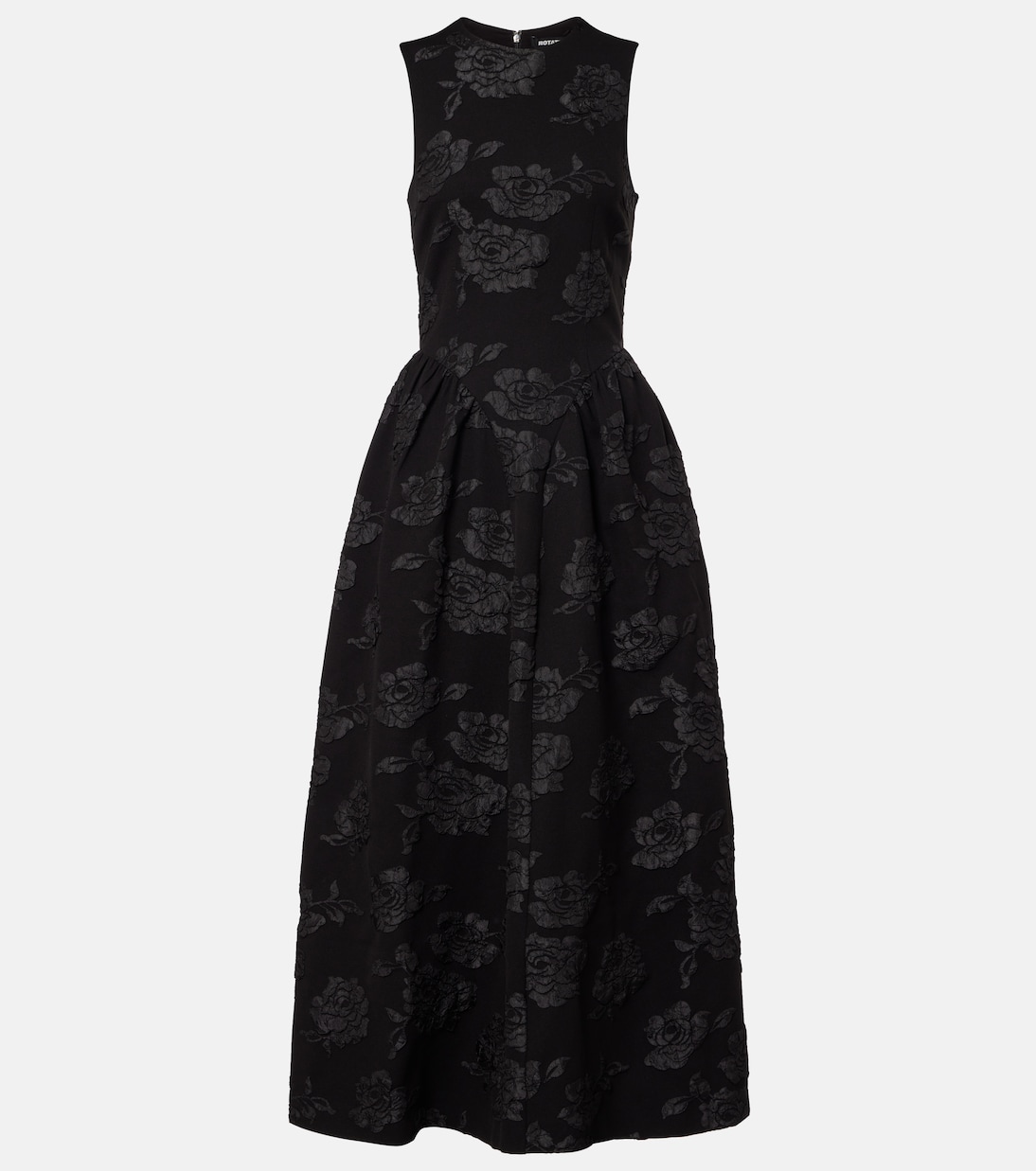 Vestido midi en jacquard floral | Rotate
