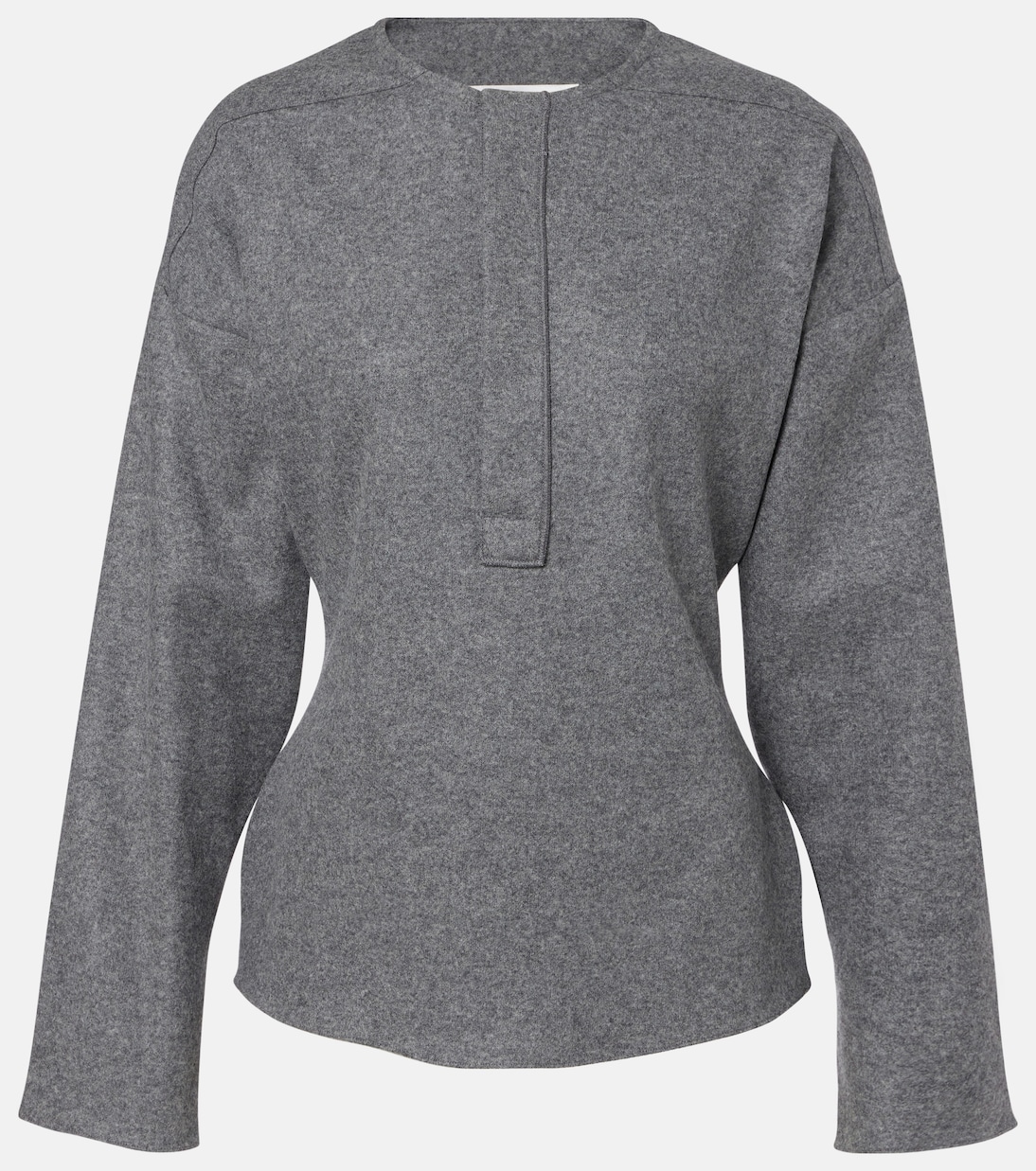 Wool and cashmere Henley shirt | Victoria Beckham