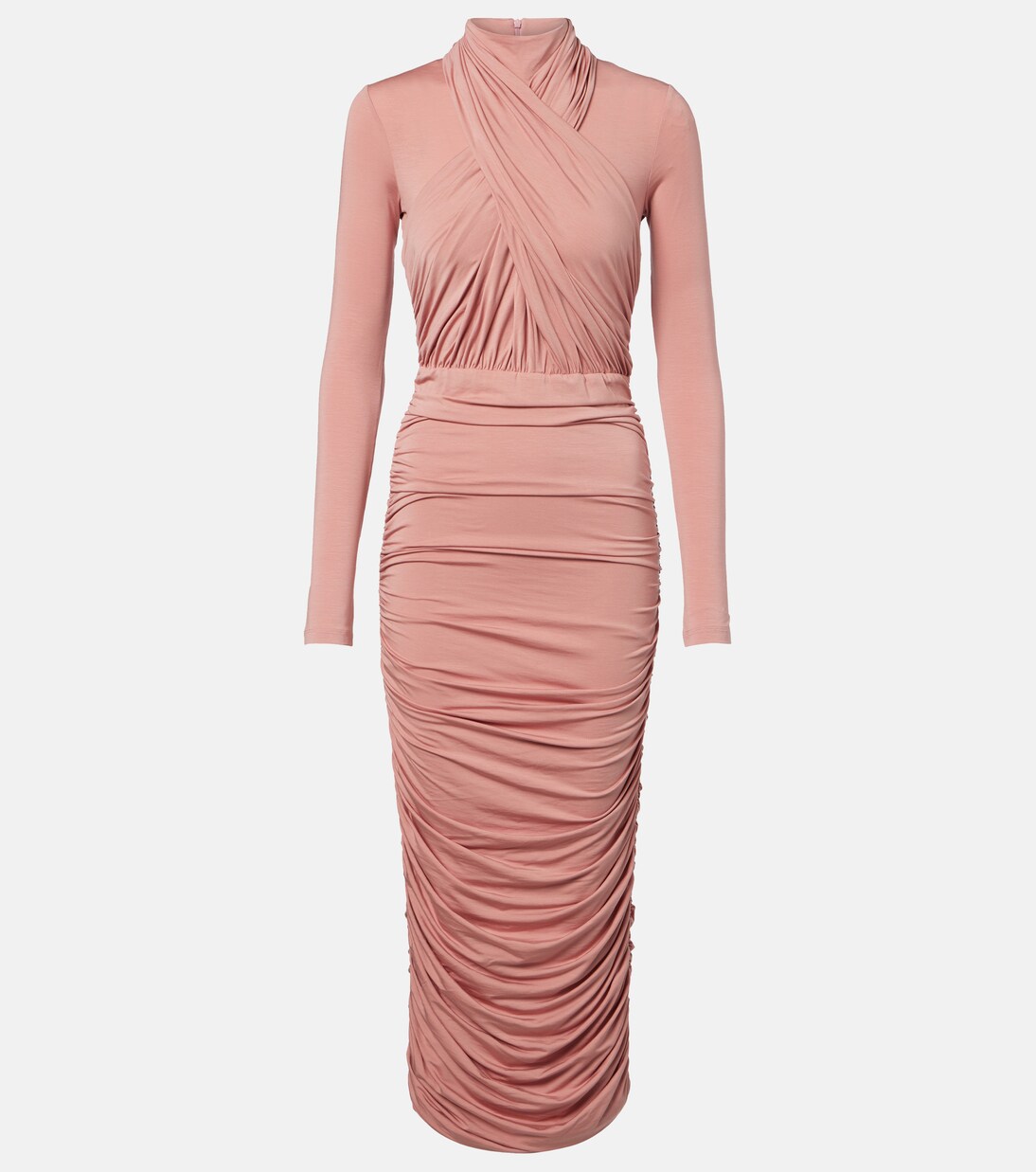 Ruched jersey midi dress | Balmain
