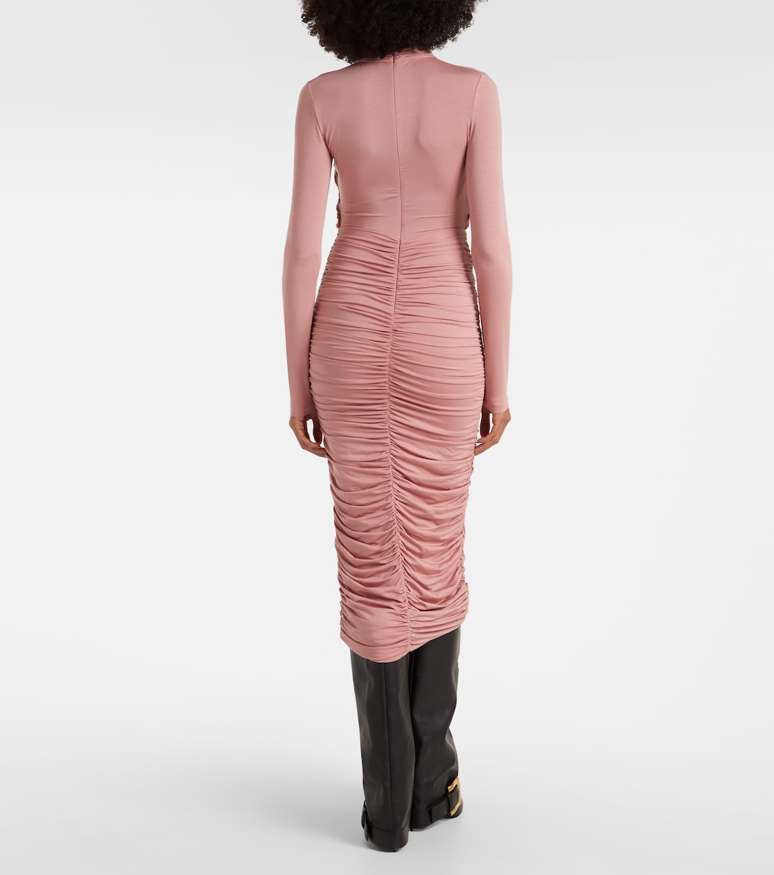 Ruched jersey midi dress | Balmain