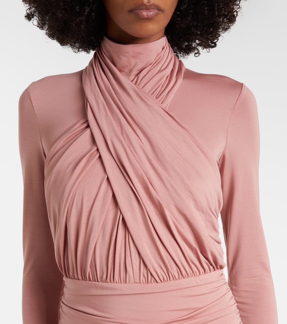 Ruched jersey midi dress | Balmain