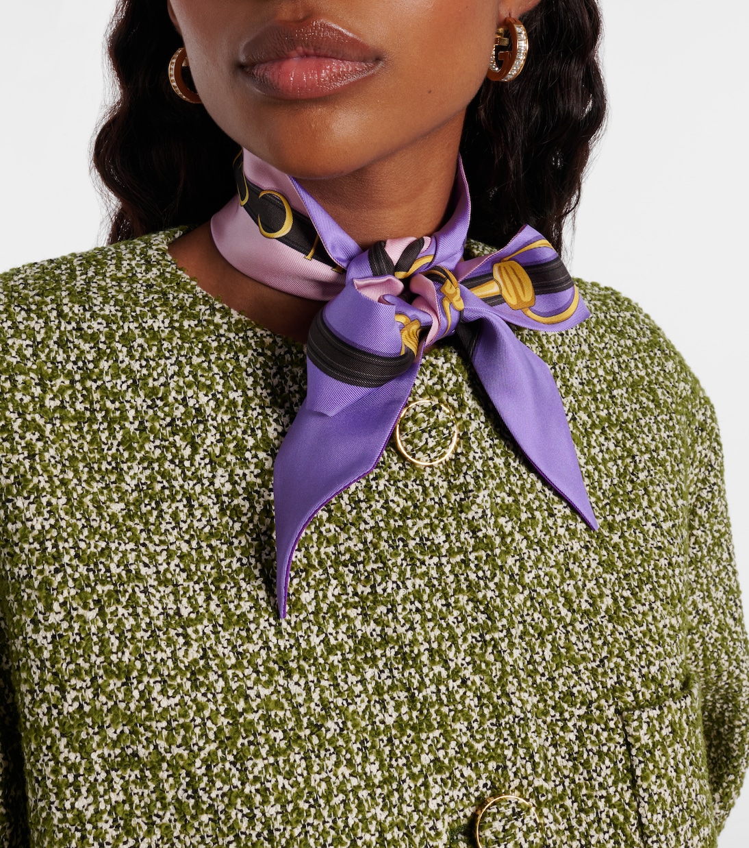Printed silk twill scarf | Gucci
