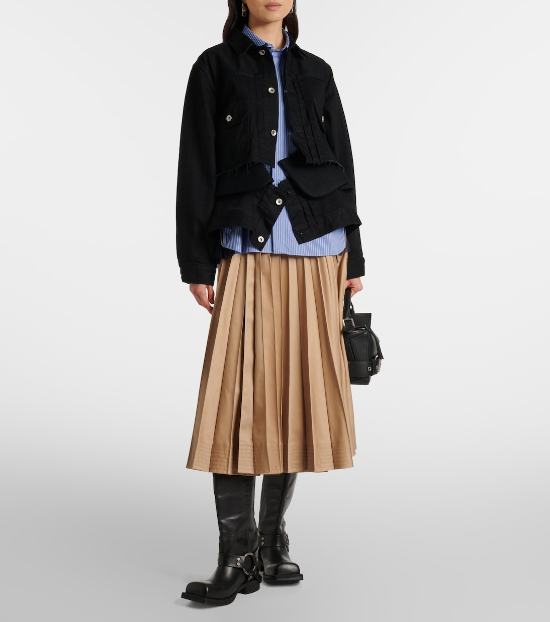 Giacca di jeans in cotone a strati | Sacai