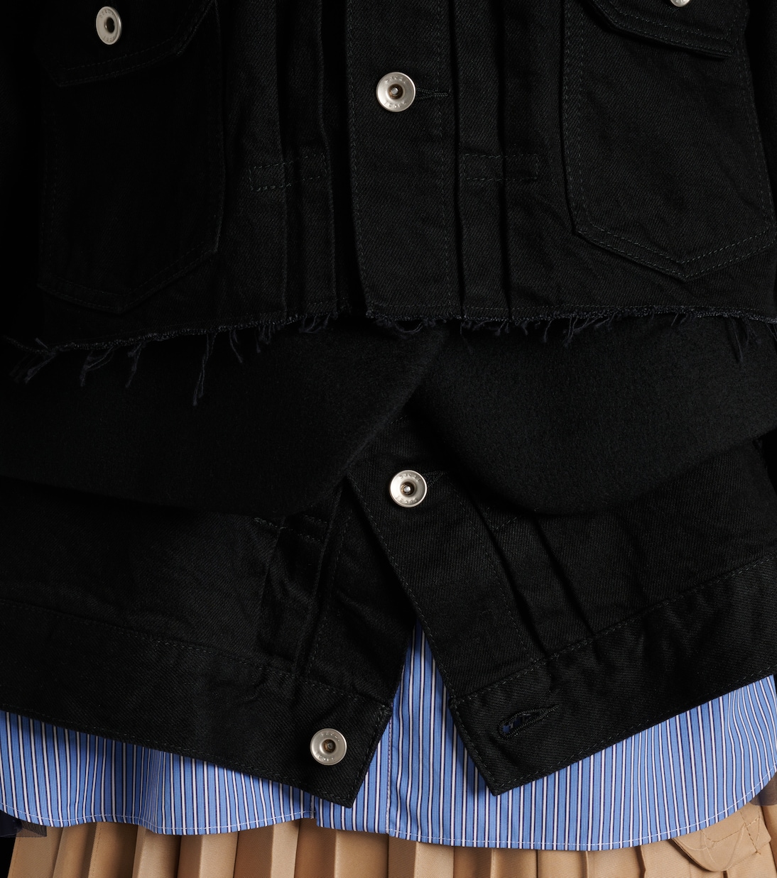 Giacca di jeans in cotone a strati | Sacai