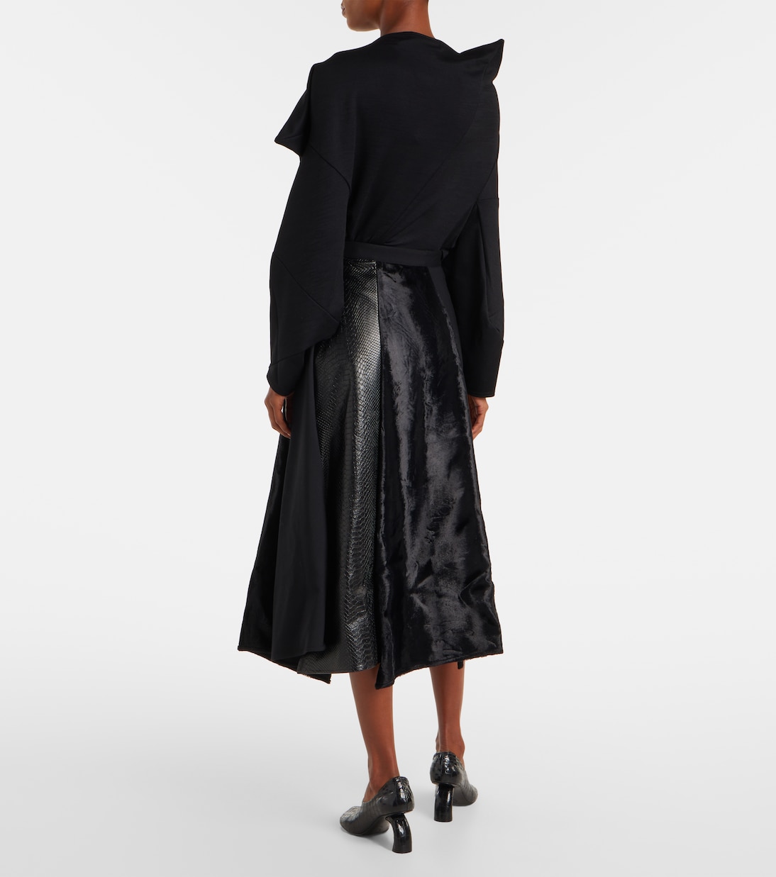 High-rise wool-blend maxi skirt | Junya Watanabe