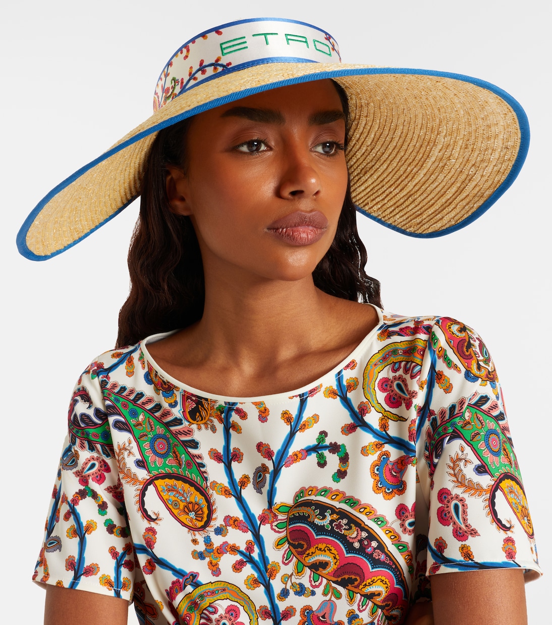 Visera de paja con logo | Etro