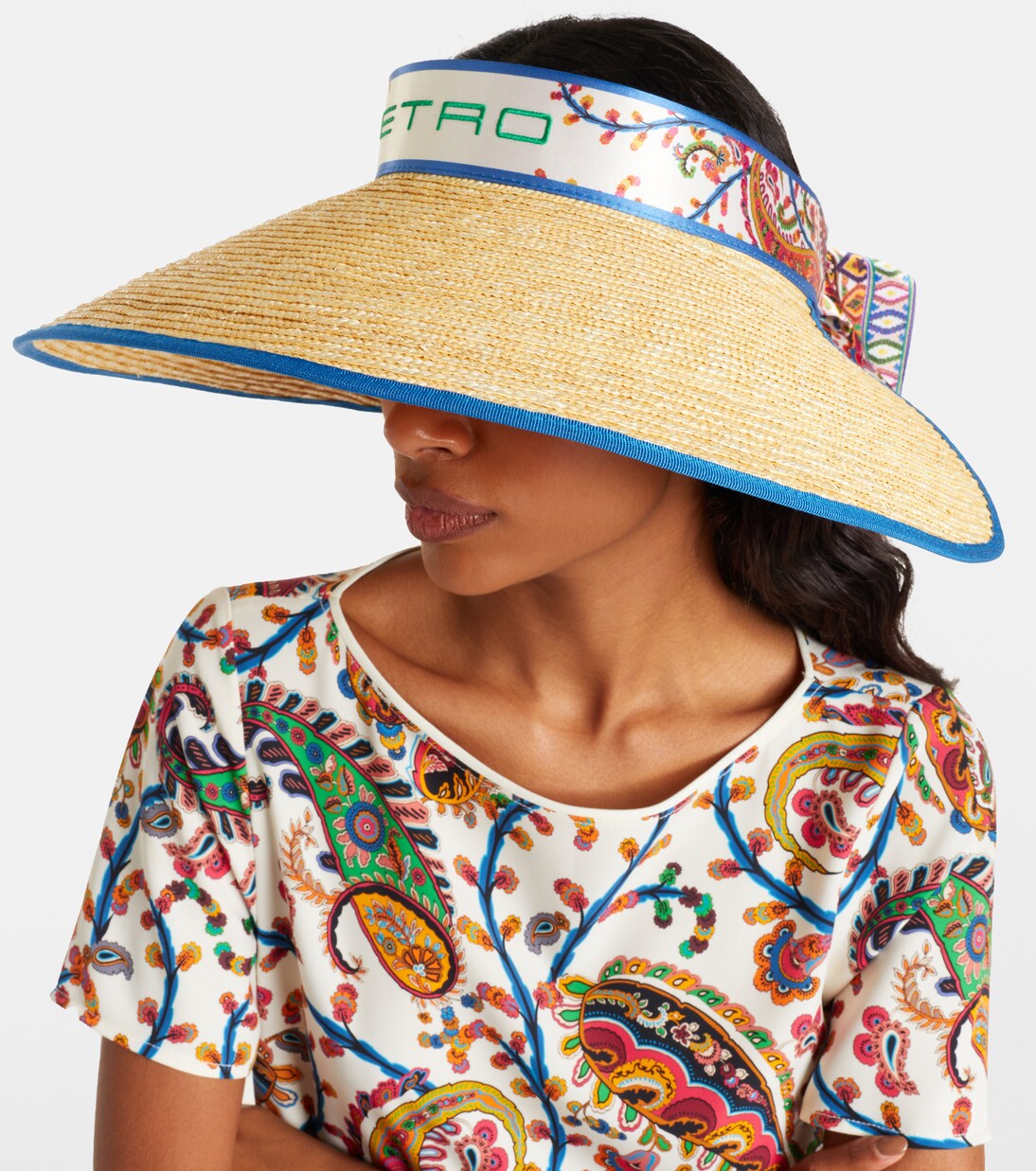 Visera de paja con logo | Etro
