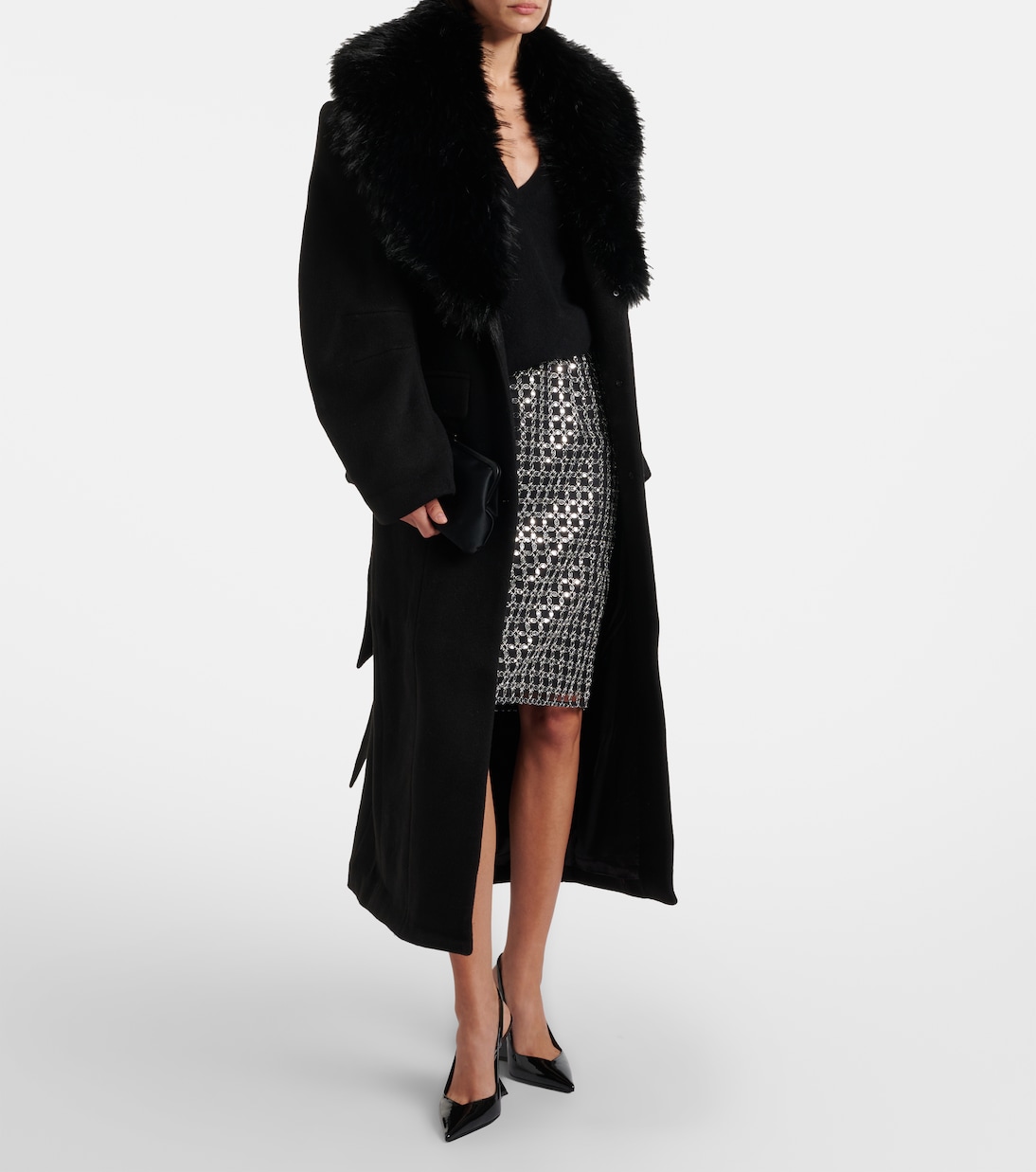 Belted wool coat | Rotate
