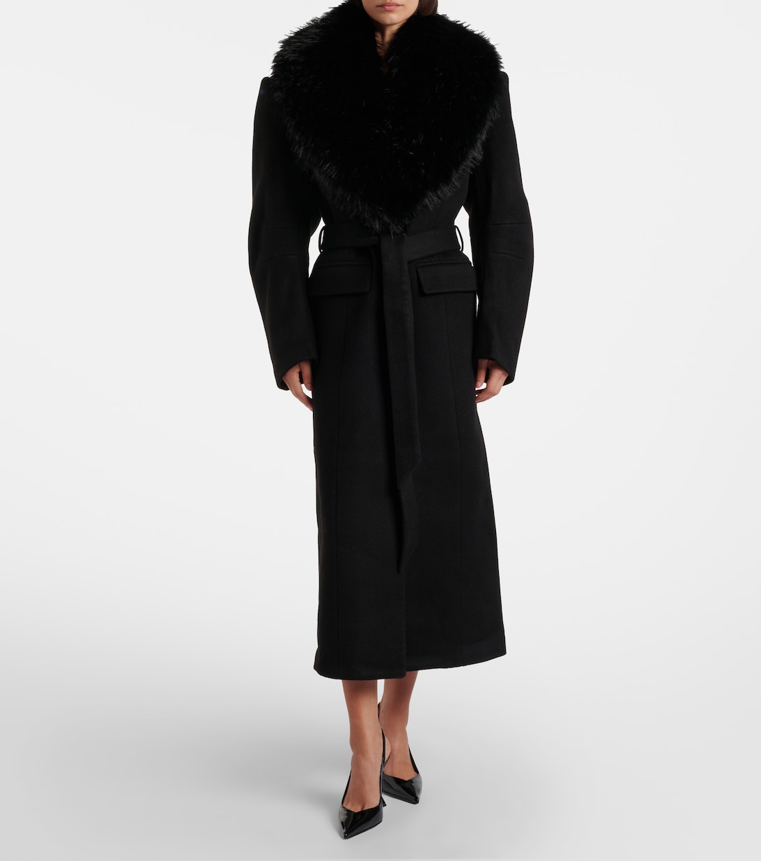 Belted wool coat | Rotate