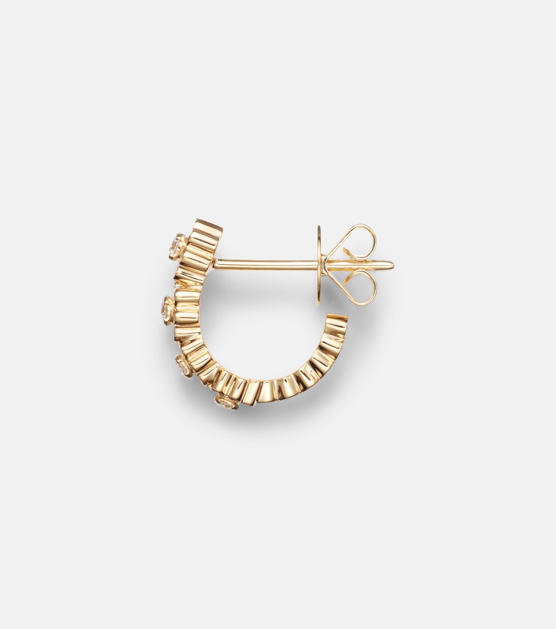 Petite Boucle De Fleurs 18kt gold earrings with diamonds | Sophie Bille Brahe