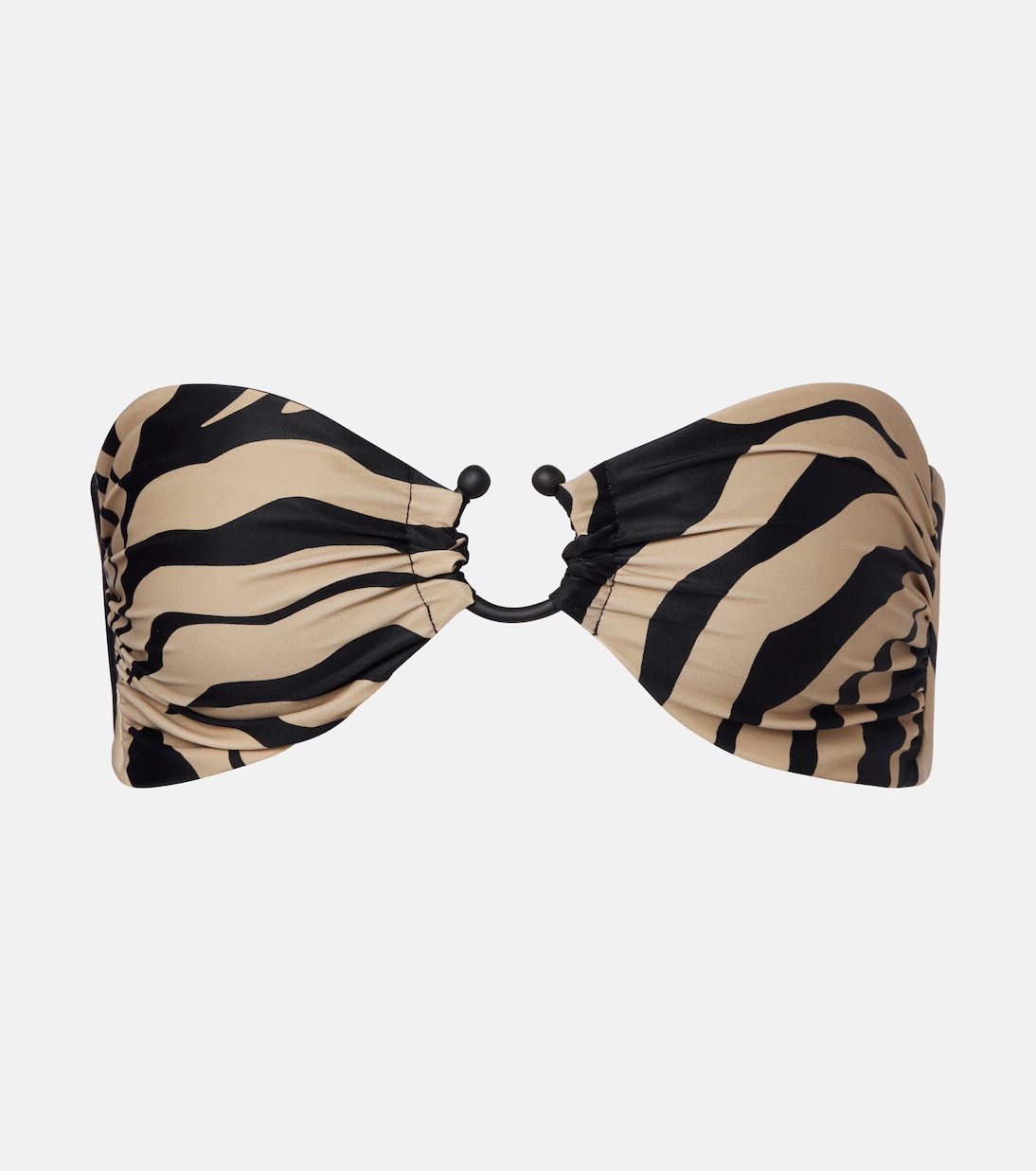 Printed ring-detail bikini top | Johanna Ortiz