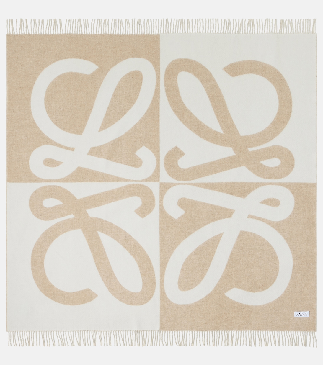 Coperta Anagram in jacquard di lana e cashmere | Loewe