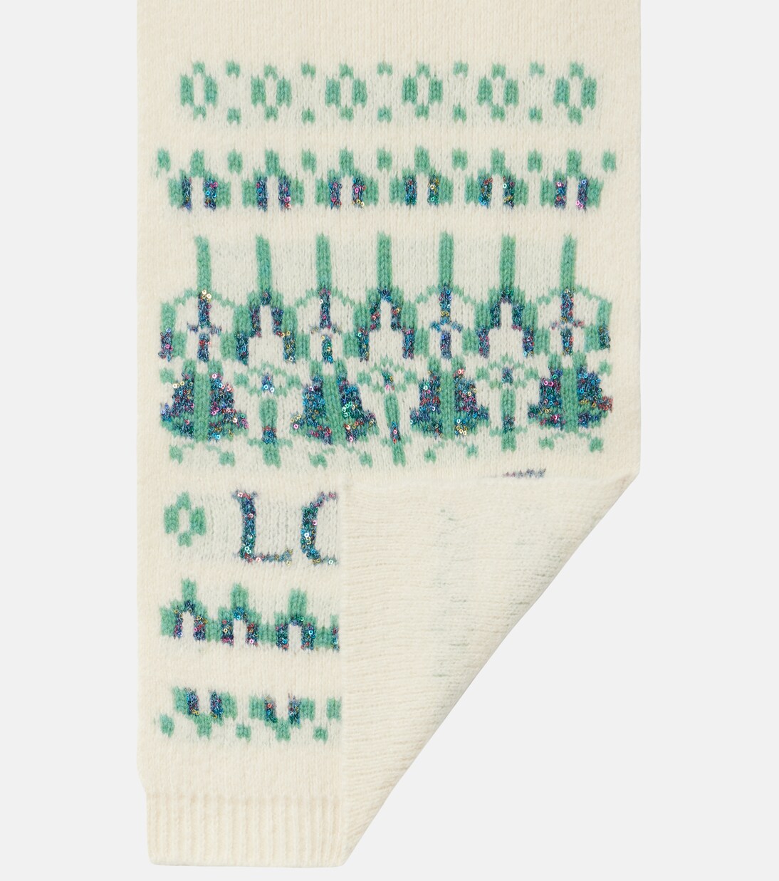 Bufanda en mezcla de lana en jacquard con lentejuelas | Loewe