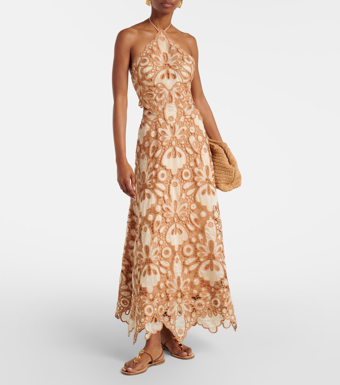 Midikleid aus Guipure-Spitze | Johanna Ortiz