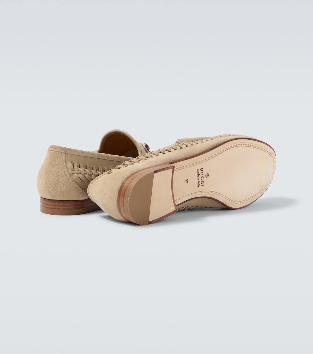 Horsebit 1953 woven suede loafers | Gucci