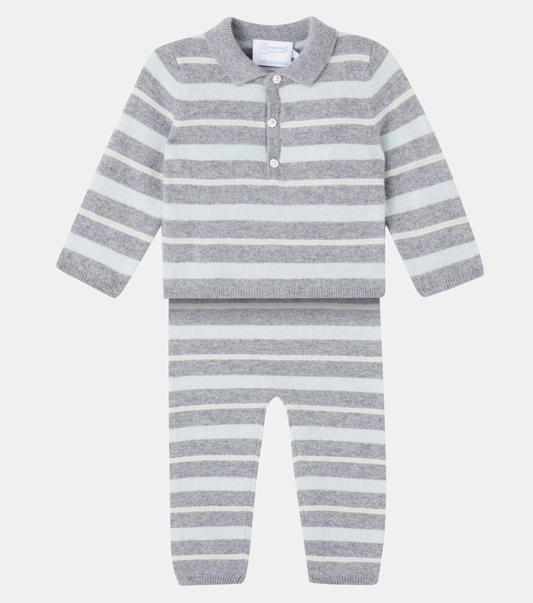 x Guest In Residence Baby Lumi striped cashmere two-piece set | Bonpoint