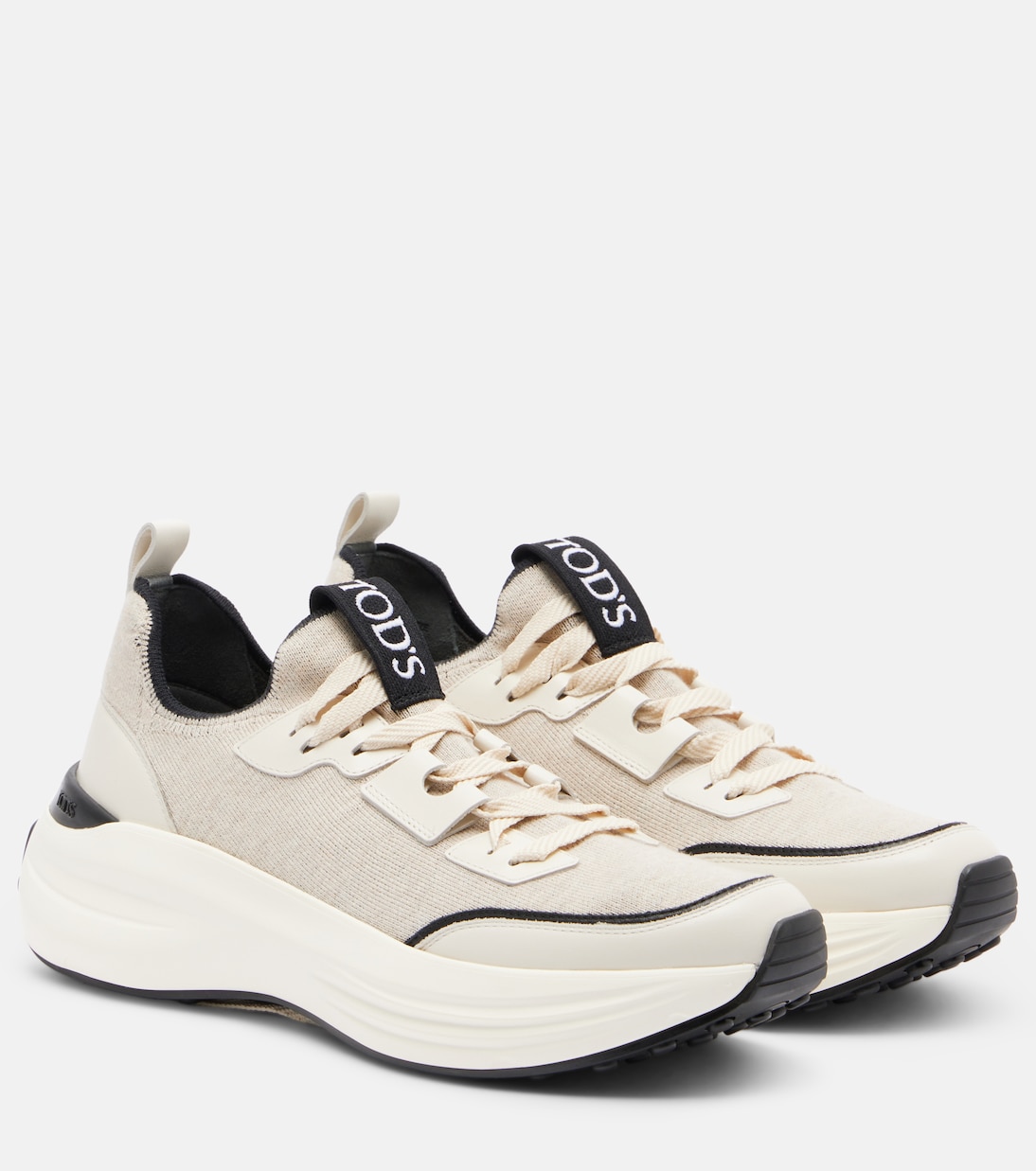 Leather-trimmed sneakers | Tod's