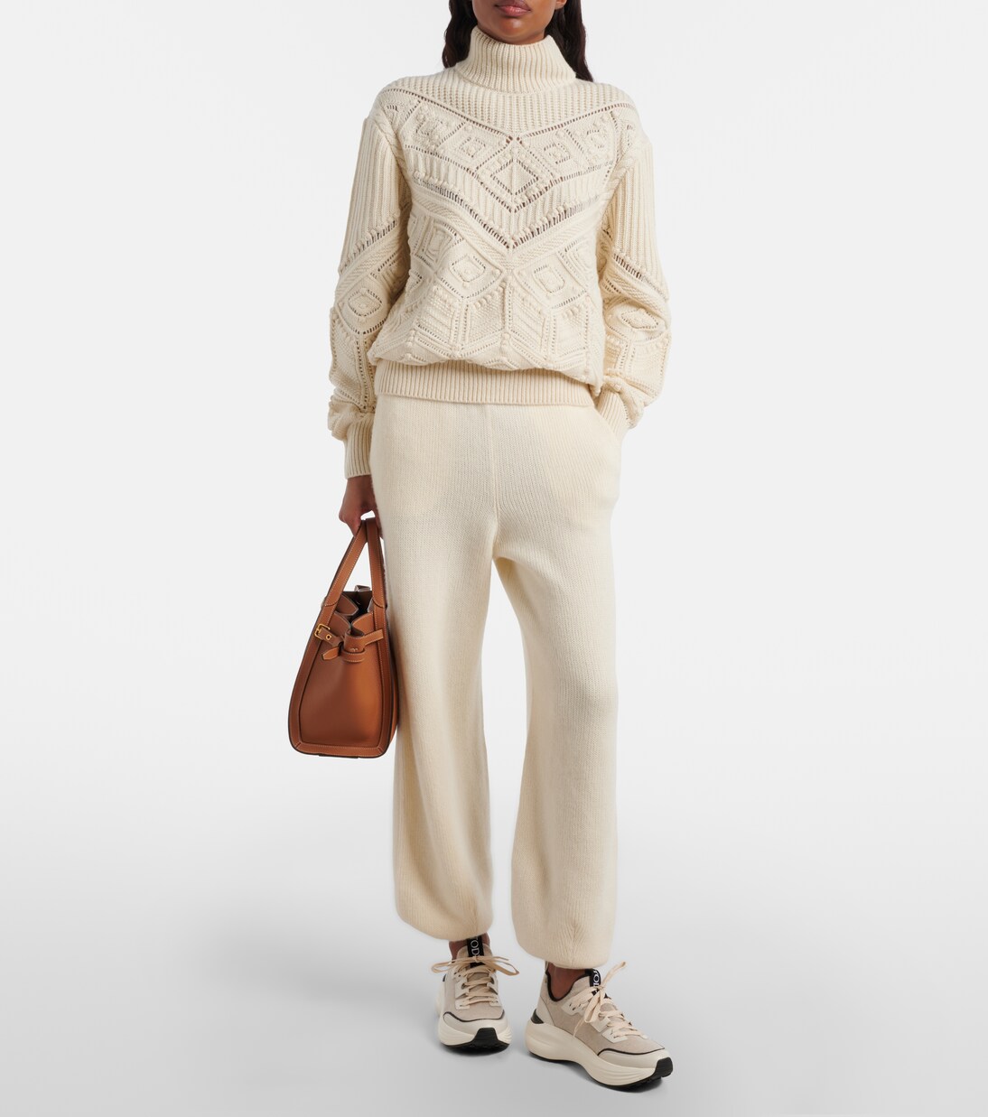 Leather-trimmed sneakers | Tod's