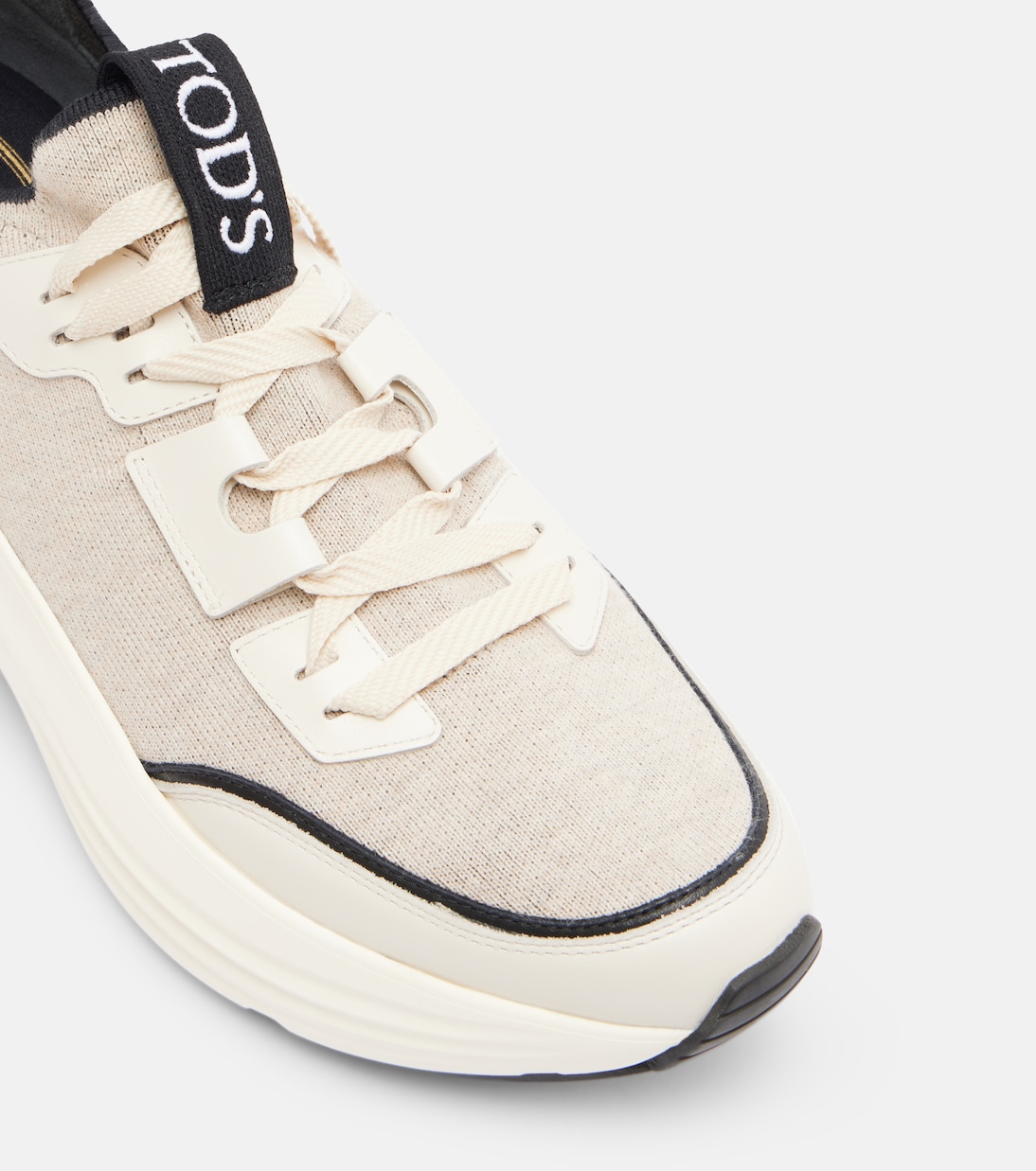 Leather-trimmed sneakers | Tod's