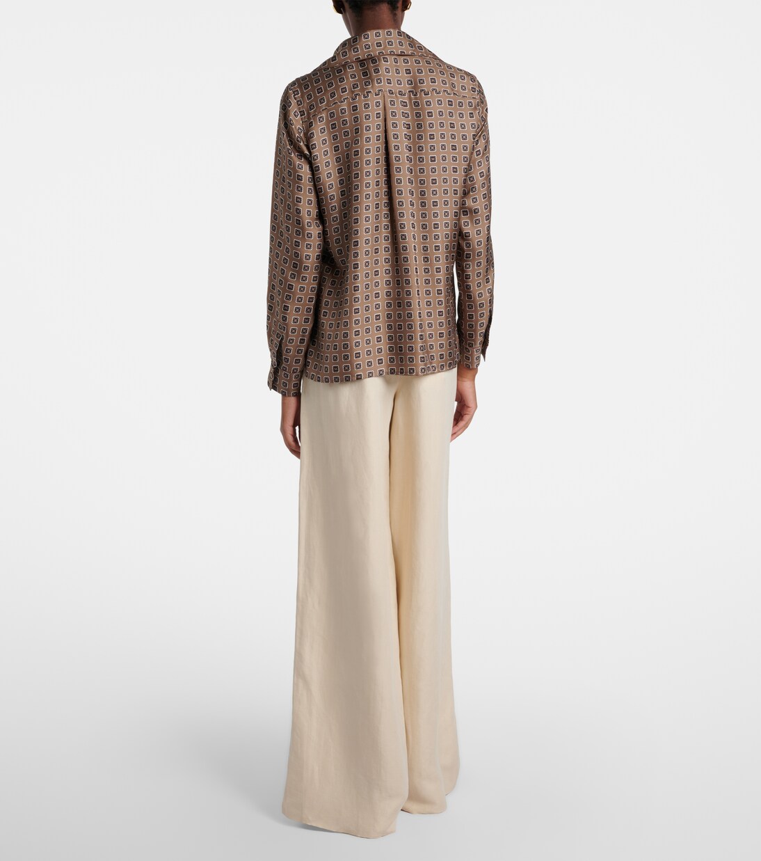 Pantalon ample Oro en lin et soie | Max Mara