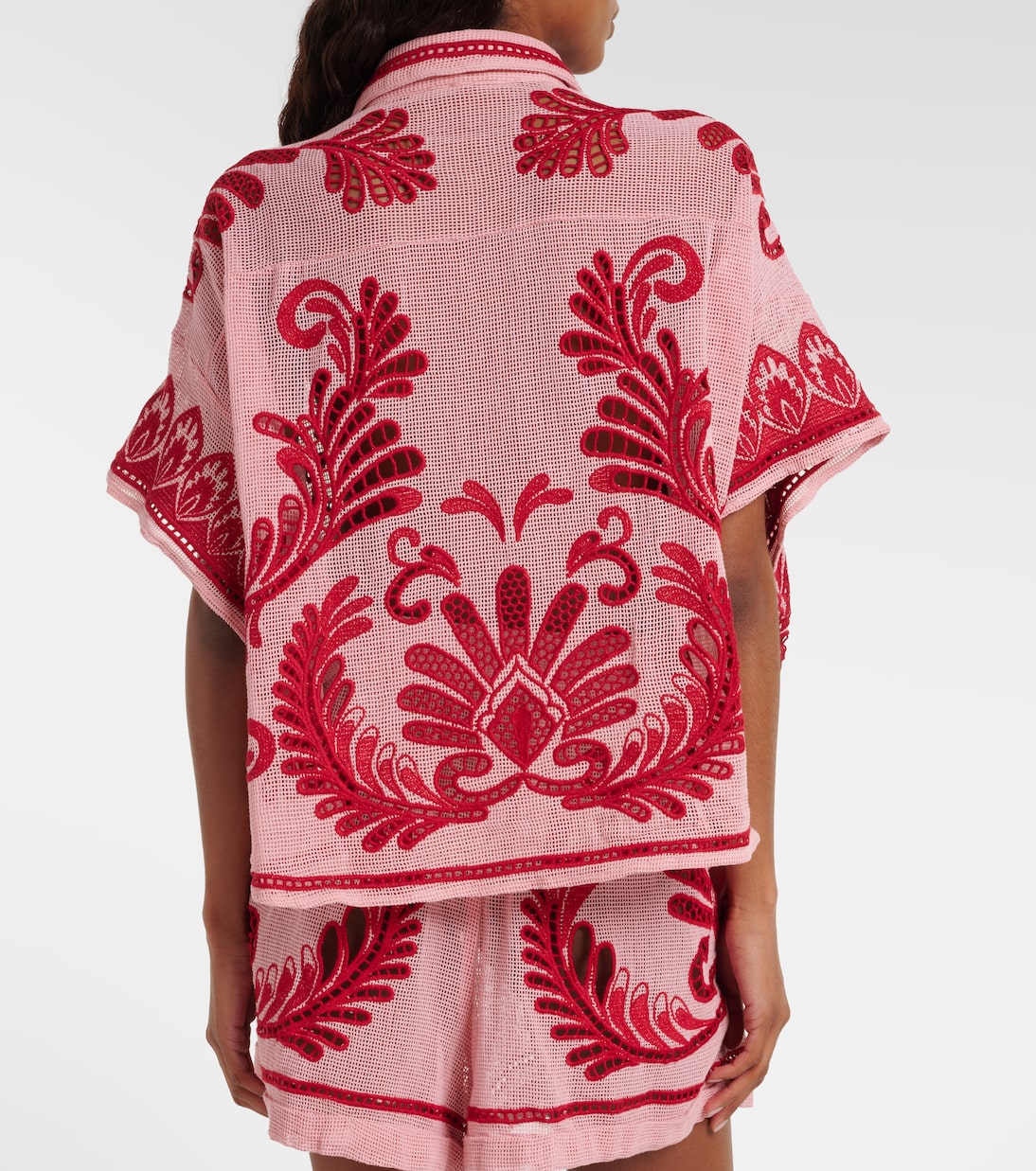 Arabesc embroidered cotton shirt | Farm Rio