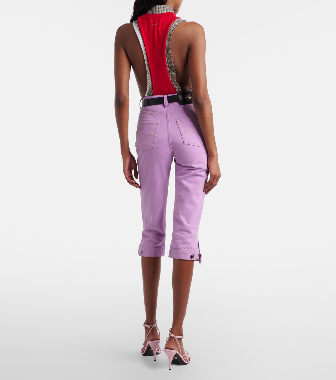 High-rise capri jeans | Versace