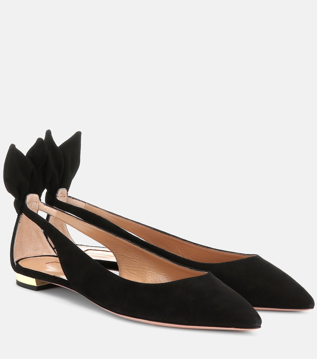 Bow Tie suede ballet flats | Aquazzura