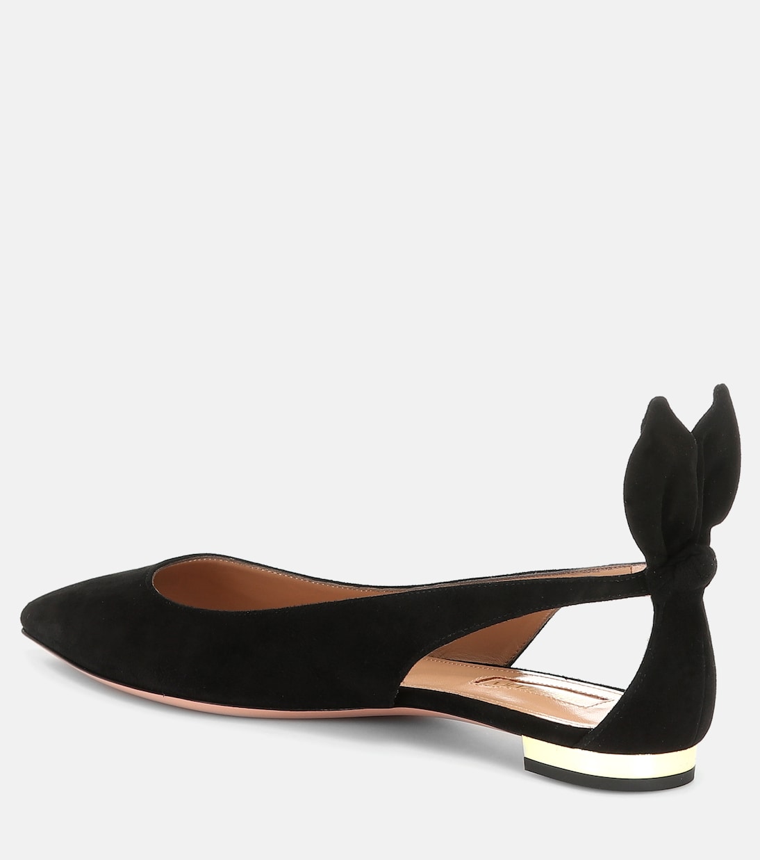 Bow Tie suede ballet flats | Aquazzura
