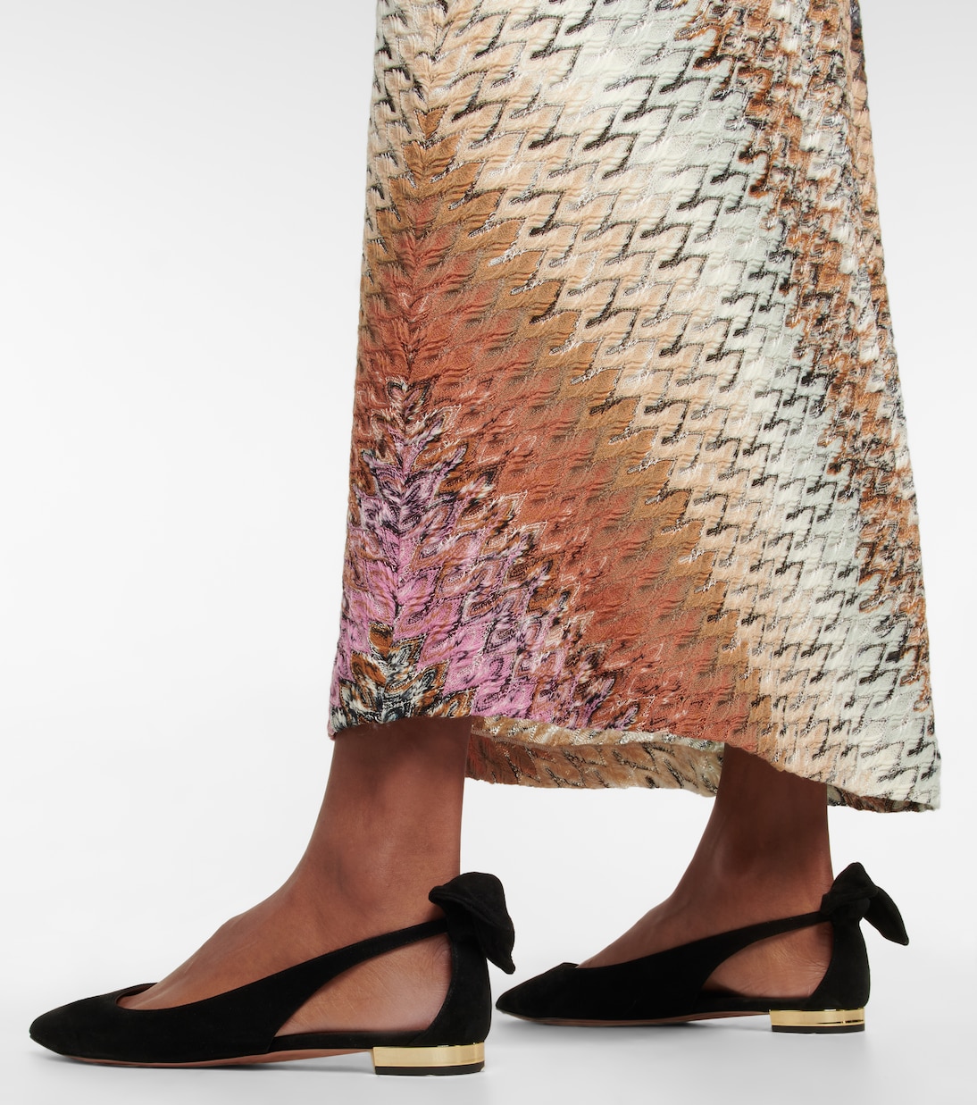 Bow Tie suede ballet flats | Aquazzura