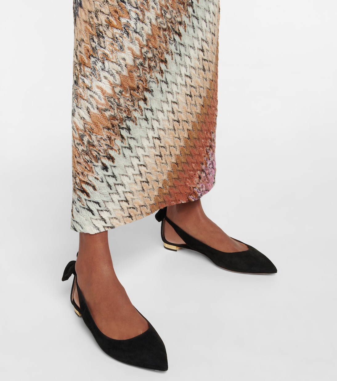 Bow Tie suede ballet flats | Aquazzura