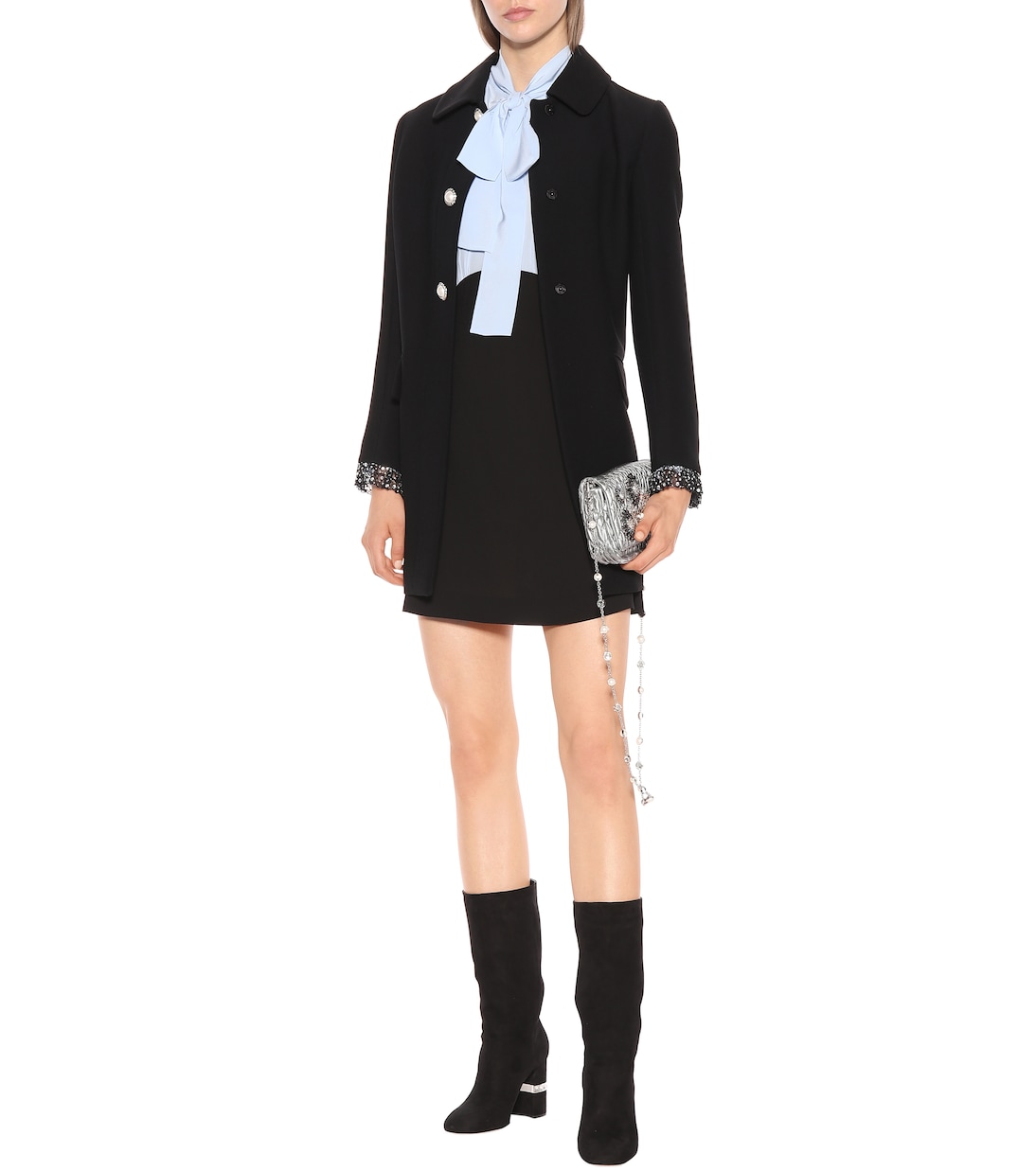 Color-blocked crêpe minidress | Miu Miu