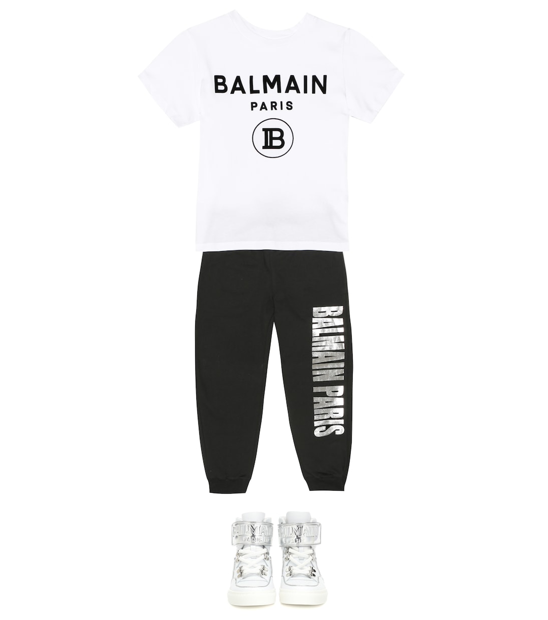 Camiseta de algodón con logo | Balmain Kids