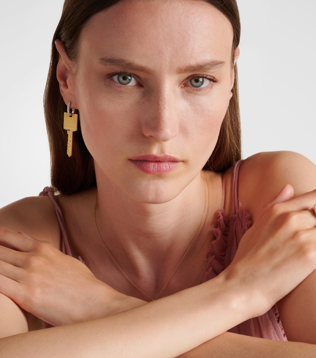 Boucle d’oreille unique Key Big en or 18 ct et diamants | Eéra