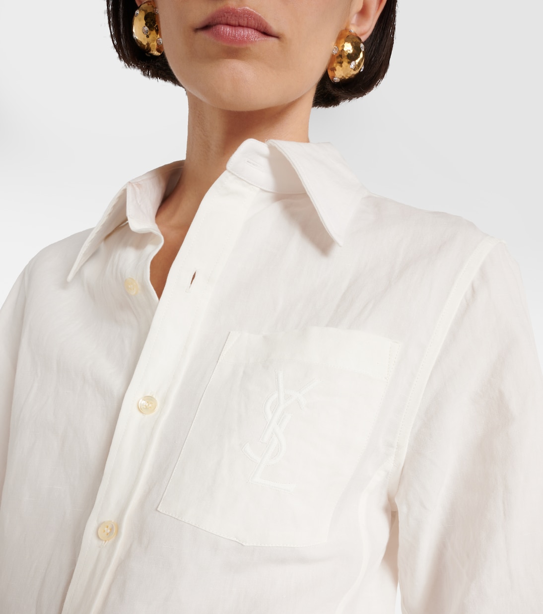 Camicia in cotone e lino | Saint Laurent